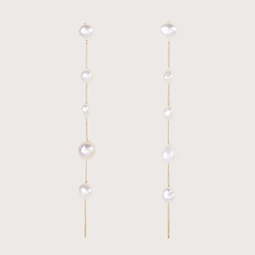 Cult Gaia Atum Freshwater Pearl Post Back Earrings